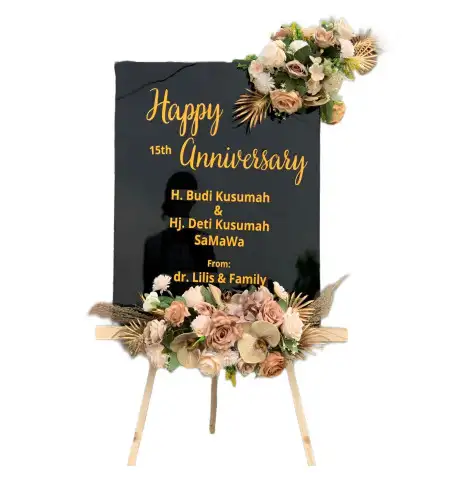 Papan Bunga Akrilik Pantai Sederhana