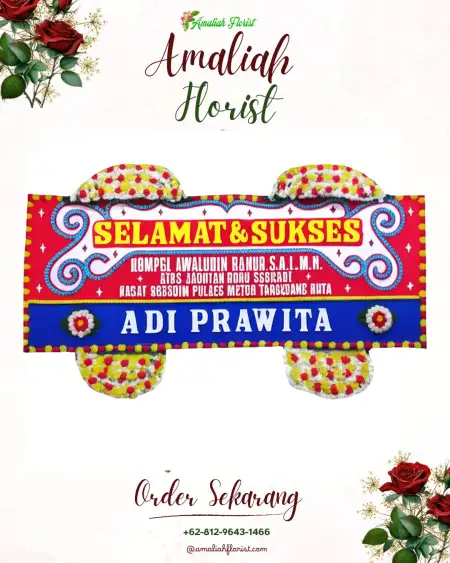 Papan Bunga Ucapan Selamat Pantai Sederhana